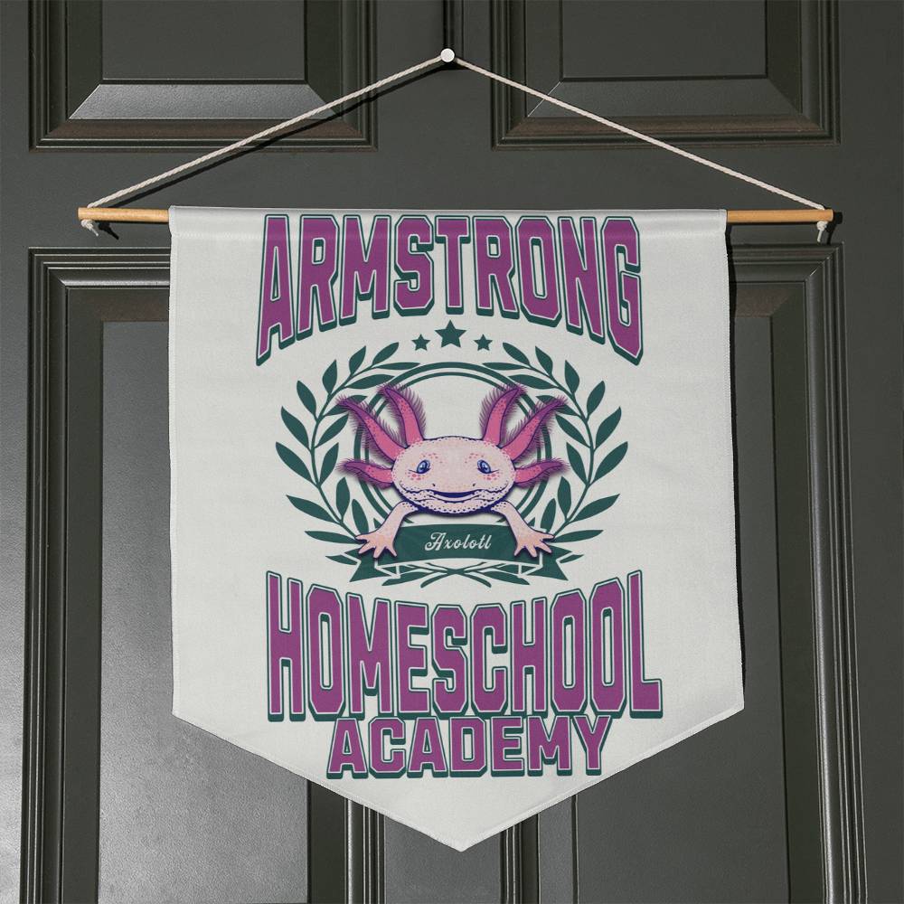 Wall Pennant-"The Cheerful Axolotl"