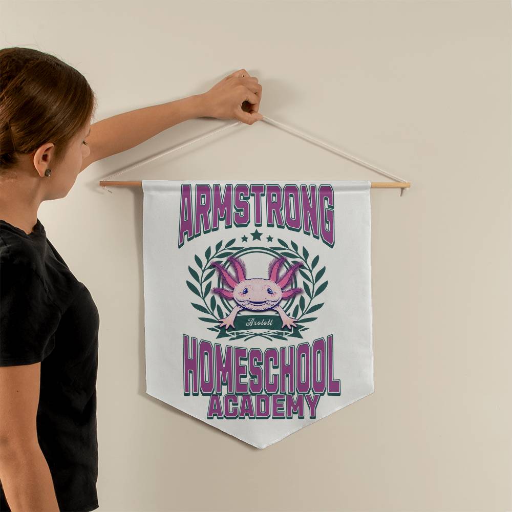Wall Pennant-"The Cheerful Axolotl"