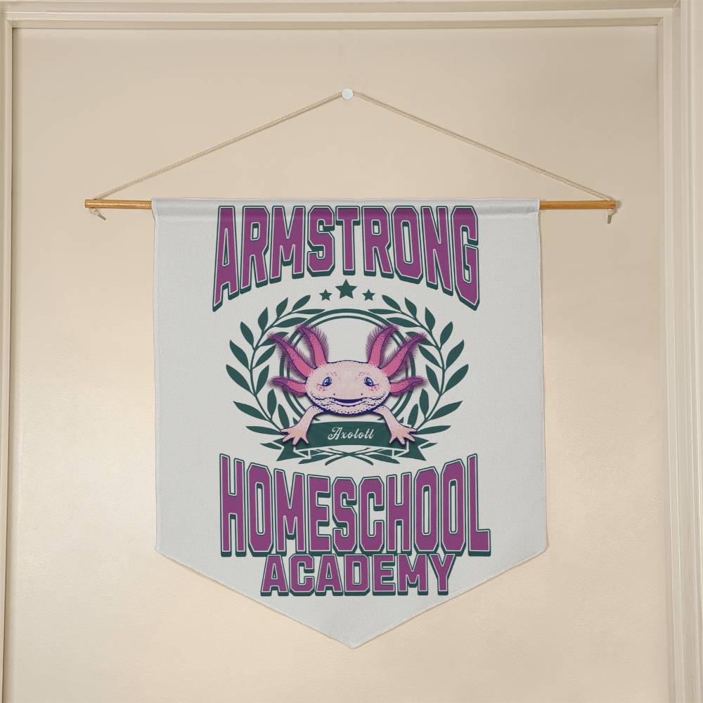 Wall Pennant-"The Cheerful Axolotl"