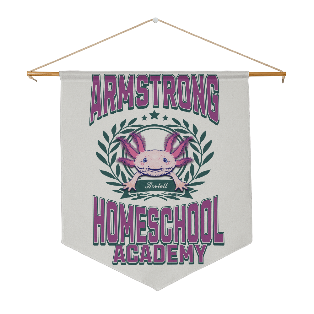 Wall Pennant-"The Cheerful Axolotl"