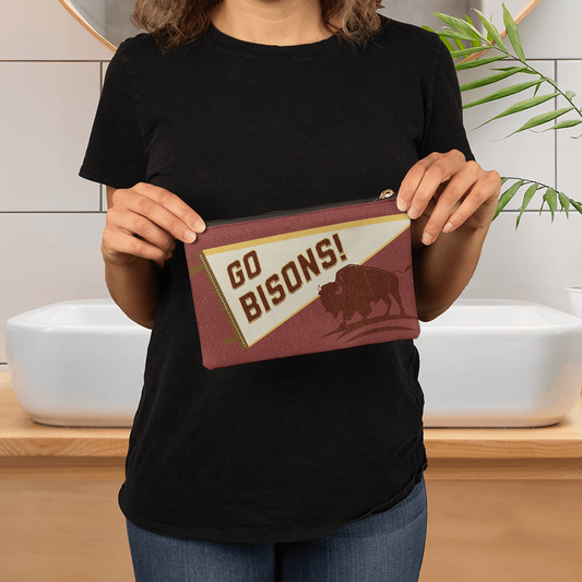 Small Zippered Pouch-"The Mighty Bison"