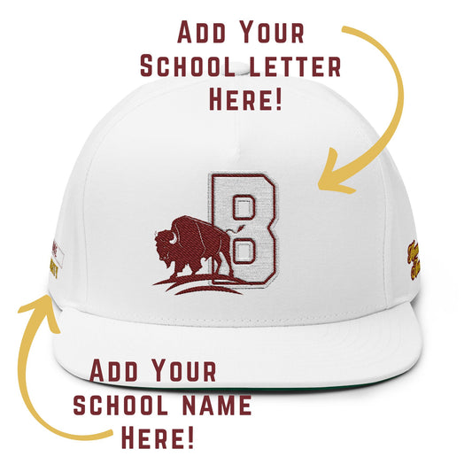 Flat Bill Cap- "The Mighty Bison"